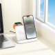 Бездротовий зарядний пристрій HOCO CQ7 Pass folding 3-in-1 wireless fast charger(iWatch+SAM) Milky White (6942007617161 )