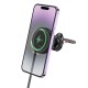 Тримач для мобiльного з БЗП BOROFONE BH207 Mona retractable magnetic wireless fast charging car holder(air outlet) Black (6941991108617)
