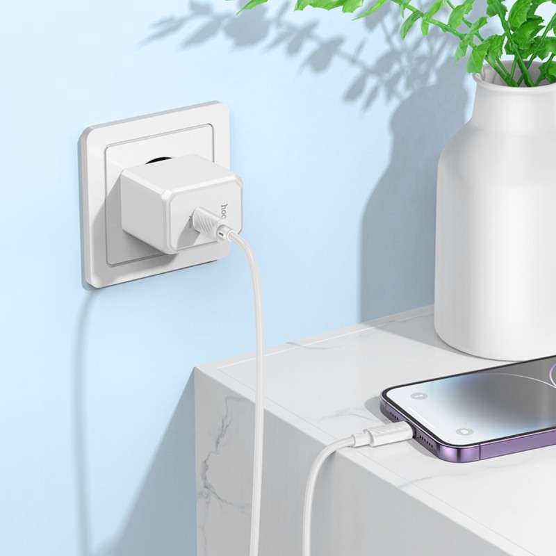 Мережевий зарядний пристрій HOCO CS13A Ocean single port PD20W charger White (6942007603812 )