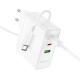 Мережевий зарядний пристрій BOROFONE BN11 Imperial PD100W three-port(2C1A) charger set(Type-C to Type-C) White (6941991103780)