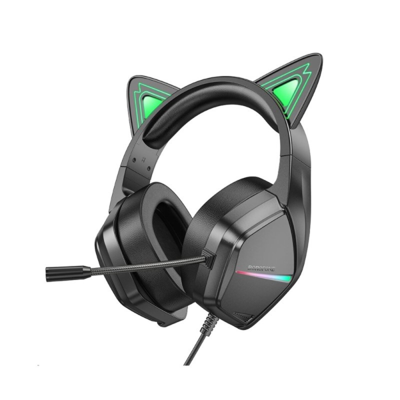 Навушники BOROFONE BO106 Cute cat ear luminous gaming headphones Elf Cat (6941991105364)