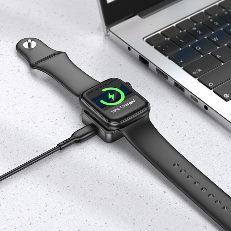 Бездротовий зарядний пристрій HOCO CW55 iWatch portable charger Black (6942007615686 )