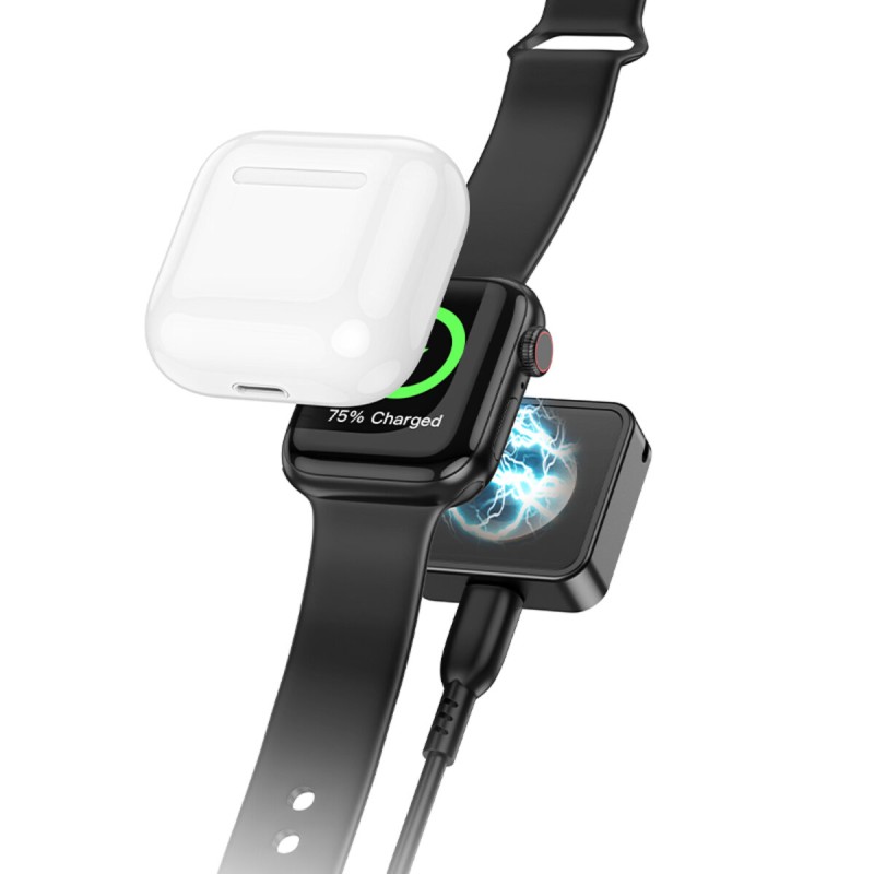 Бездротовий зарядний пристрій HOCO CW55 iWatch portable charger Black (6942007615686 )