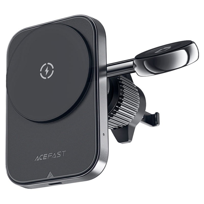 Тримач для мобiльного з БЗП ACEFAST D18 in-car 2-in-1 magnetic wireless charging holder Black (6974316282761)