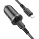 Автомобільний зарядний пристрій BOROFONE BZ22 Scenery dual-port PD30W+QC3.0 car charger set(C to iP) Black (6941991105203)