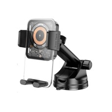 Тримач для мобiльного з БЗП BOROFONE BH210 Riley wireless fast charging car holder(center console) Black (6941991108686)