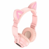 Навушники BOROFONE BO18 Cat ear BT headphonesPink (6974443384963)