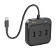 Хаб HOCO HB35 Easy link 4-in-1 100 Mbps Ethernet Adapter(Type-C to USB2.0*3+RJ45)(L=0.2M) Black (6931474798978 )