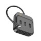 Хаб HOCO HB35 Easy link 4-in-1 100 Mbps Ethernet Adapter(Type-C to USB2.0*3+RJ45)(L=0.2M) Black (6931474798978 )