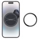 Тримач для мобільного HOCO H23 Alma metal ring magnetic car holder(air outlet) Black Metal Gray (6942007606615)