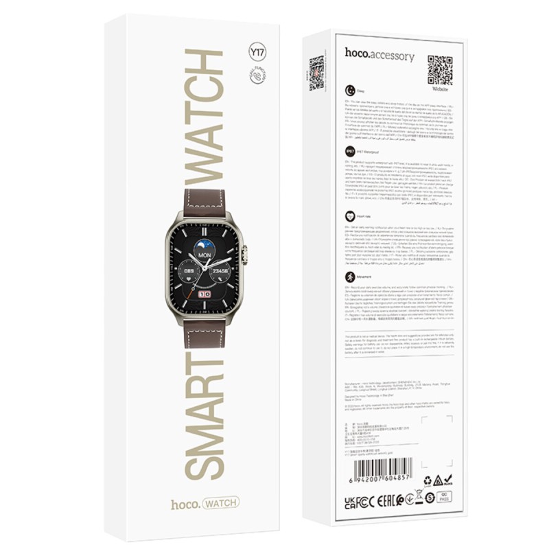 Смарт-годинник HOCO Y17 Smart sports watch(call version) Gold (6942007604857 )