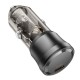 Автомобільний зарядний пристрій BOROFONE BZ24 Clever single port PD20W car charger Transparent Black (6941991106934)
