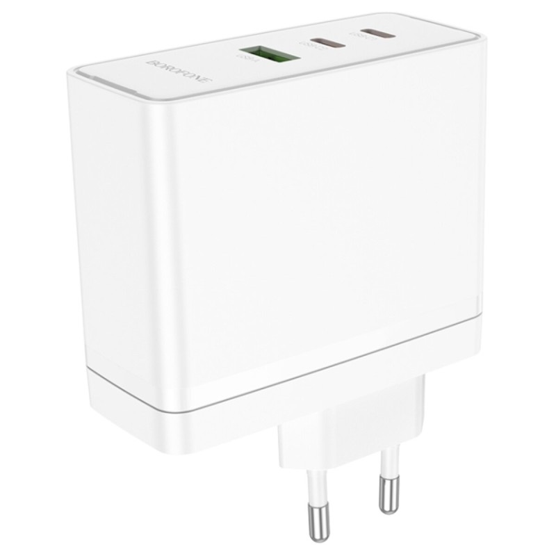 Мережевий зарядний пристрій BOROFONE BN11 Imperial PD100W three-port(2C1A) charger White (6941991103773)