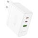 Мережевий зарядний пристрій BOROFONE BN11 Imperial PD100W three-port(2C1A) charger White (6941991103773)