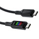 Кабель ACEFAST C7-03 Type-C to Type-C 5A, 100W, 1.2m, nylon, zinc connectors, LED, Black (6974316282778)