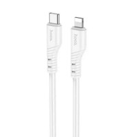 Кабель HOCO X97 Crystal color silicone charging data cable iP white (6931474799791)