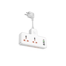 Мережевий подовжувач HOCO  AC12A Reise 2-position expansion socket(PD30W/1C3A) White (6942007607100 )