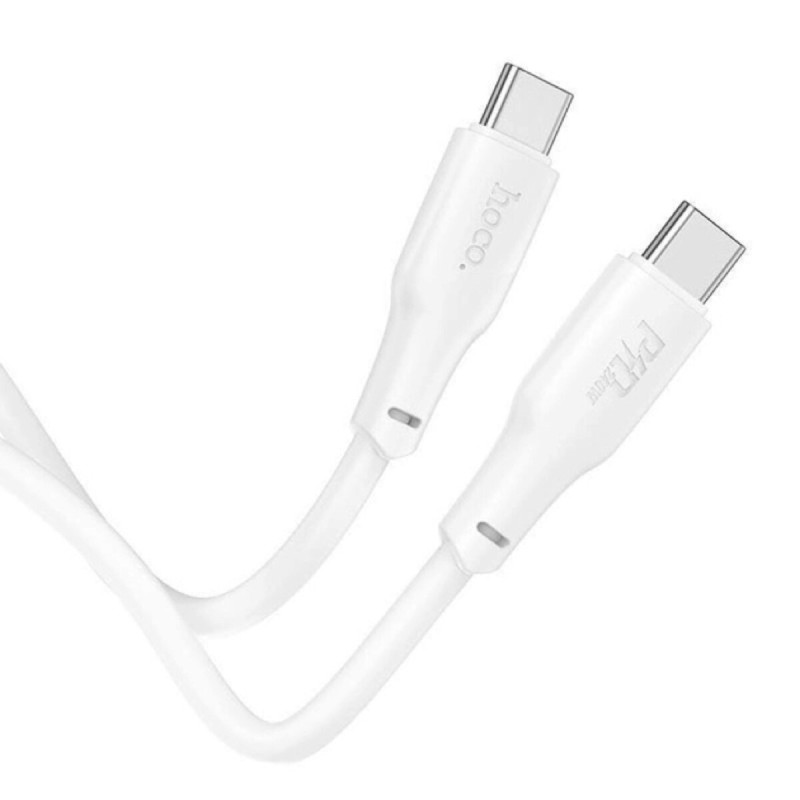 Кабель HOCO X93 Type-C to Type-C 100W, 1m, TPE, TPE connectors, White (6931474790712)