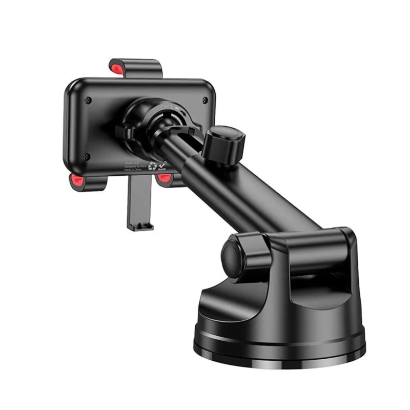 Тримач для мобільного HOCO H22 Dragon automatic clamping car holder(center console) Red Black (6942007605656)