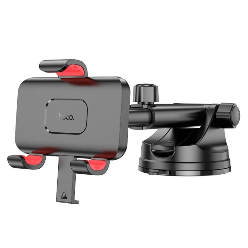 Тримач для мобільного HOCO H22 Dragon automatic clamping car holder(center console) Red Black (6942007605656)