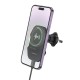 Тримач для мобiльного з БЗП BOROFONE BH215 Adelante magnetic wireless fast charging car holder(air outlet) Black (6941991109799)
