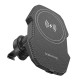 Тримач для мобiльного з БЗП BOROFONE BH215 Adelante magnetic wireless fast charging car holder(air outlet) Black (6941991109799)
