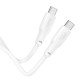 Кабель HOCO X93 Type-C to Type-C 240W, 1m, TPE, TPE connectors, White (6931474790736)