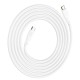 Кабель HOCO X93 Type-C to Type-C 240W, 1m, TPE, TPE connectors, White (6931474790736)