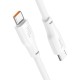 Кабель HOCO X93 Type-C to Type-C 240W, 1m, TPE, TPE connectors, White (6931474790736)