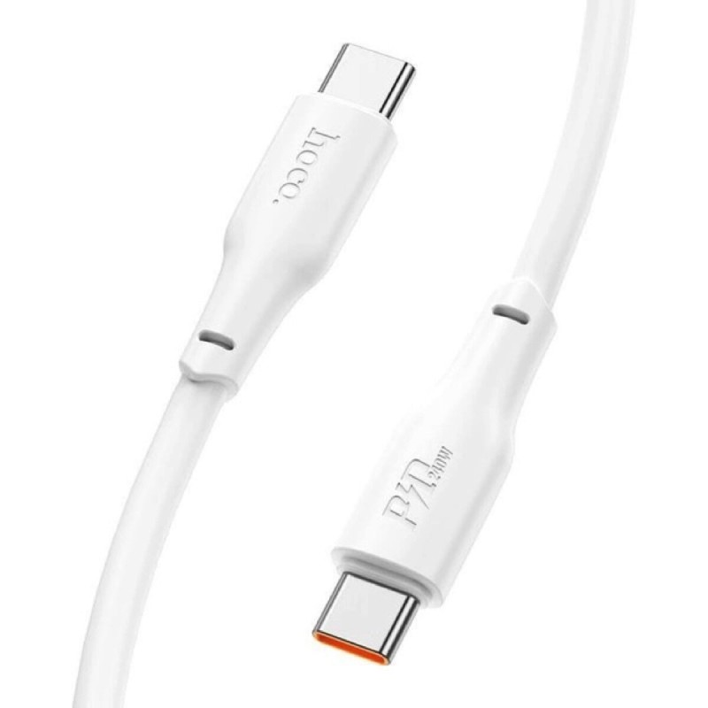 Кабель HOCO X93 Type-C to Type-C 240W, 1m, TPE, TPE connectors, White (6931474790736)