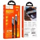 Кабель HOCO U119 Type-C to iP PD 27W, 1.2m, nylon, aluminum connectors, Black (6942007604963)