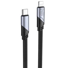 Кабель HOCO U119 Type-C to iP PD 27W, 1.2m, nylon, aluminum connectors, Black (6942007604963)