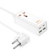Мережевий подовжувач HOCO AC10A Barry PD65W GaN (2C2A with 1 socket) desktop charger White (6942007601689 )