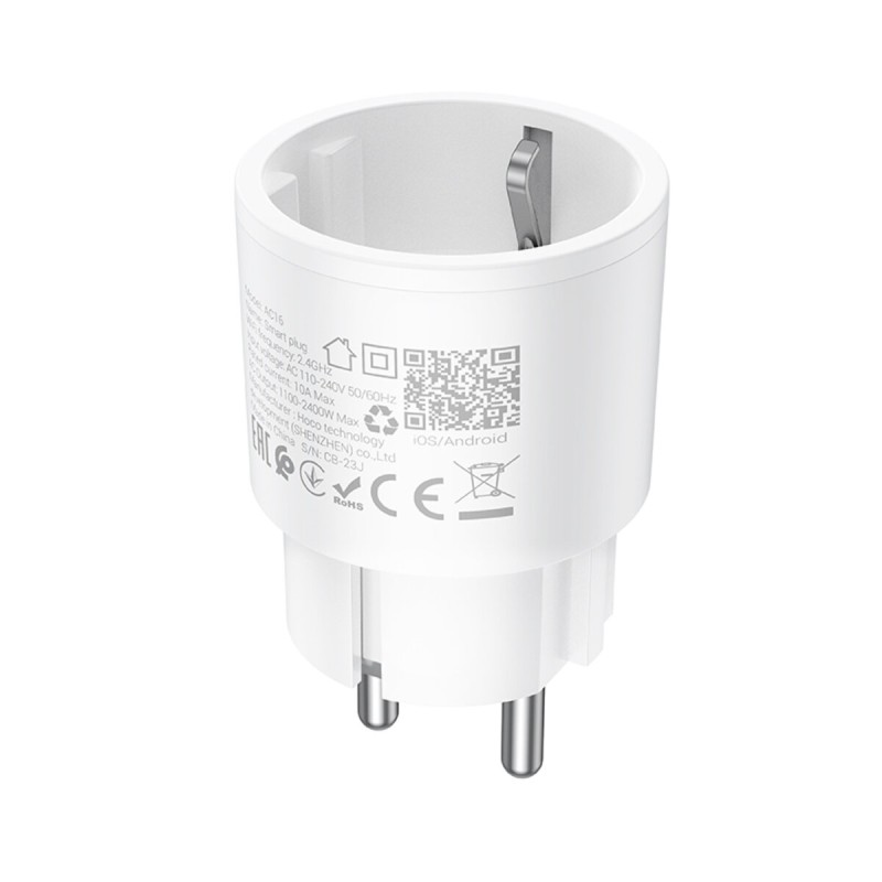 Смарт розетка HOCO AC16 Veloz smart socket(EU/GER) White (6942007616959 )