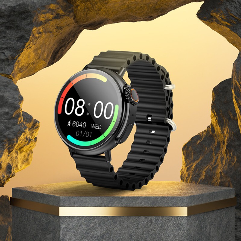 Смарт-годинник HOCO Y18 Smart sports watch(call version) Black (6942007605243 )