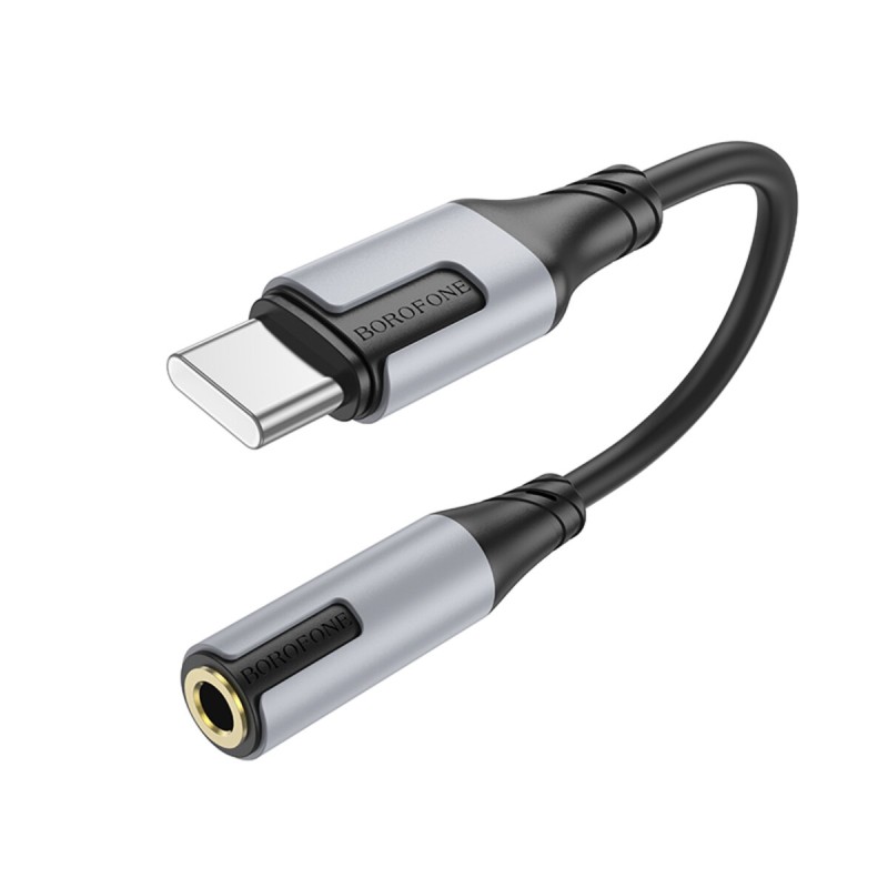 Адаптер BOROFONE BV19 Creator digital audio converter Type-C to 3.5mm Black (6941991108372)