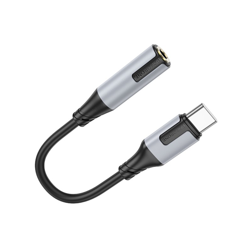 Адаптер BOROFONE BV19 Creator digital audio converter Type-C to 3.5mm Black (6941991108372)