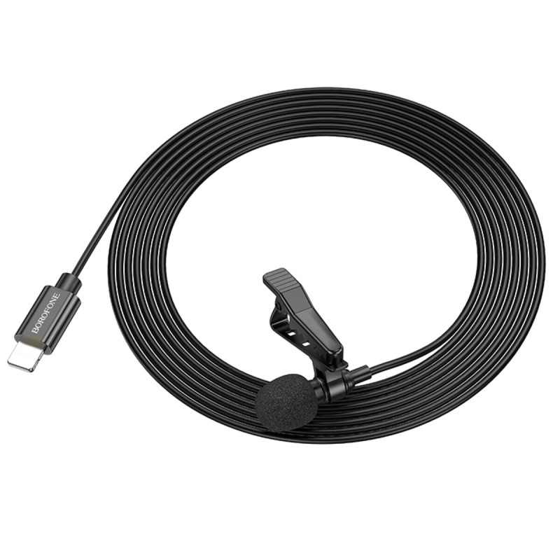 Мікрофон-петличка BOROFONE BFK11 Elegant lavalier microphone iP Black (6941991106675)