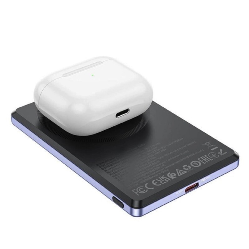 Зовнішній акумулятор BOROFONE BJ50 Leader PD20W magnetic power bank(5000mAh) Purple (6941991110320)