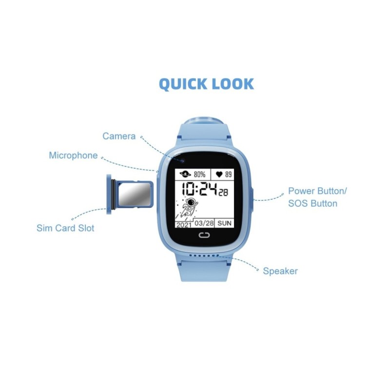 Дитячий смарт-годинник Kids SM LT30 GPS+IP65 Blue (LT30Blue)