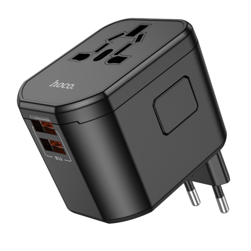 УЗП HOCO AC15 Walker three-port PD20W(1C2A) universal conversion charger Black (6942007607773 )