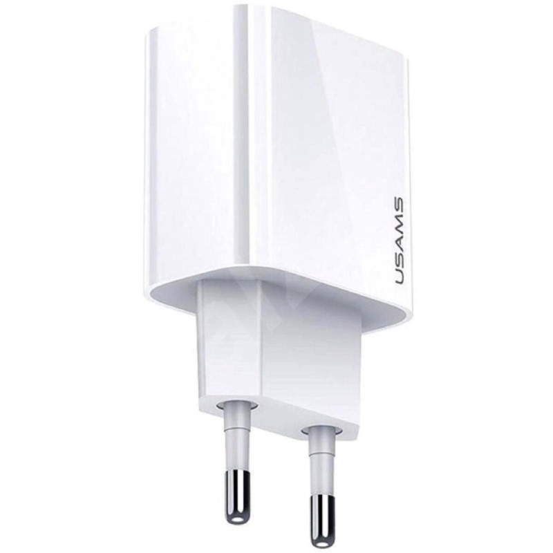 Мережевий зарядний пристрій Usams US-CC083 T22 Single USB QC3.0 Travel Charger (EU) White (CC83TC01)