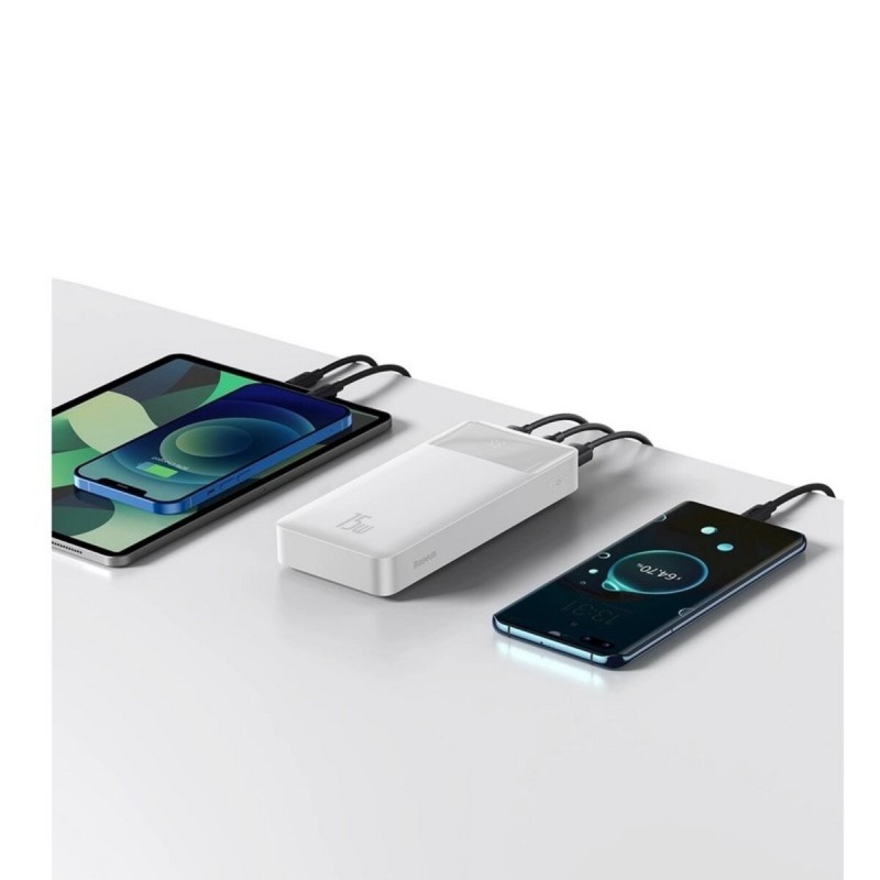 Зовнішній акумулятор Baseus Bipow Digital Display Power Bank 20000mAh 15W White (PPBD050102)
