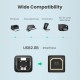 Кабель UGREEN US135 USB 2.0 AM to BM Print Cable 1m (Black) (UGR-20846)