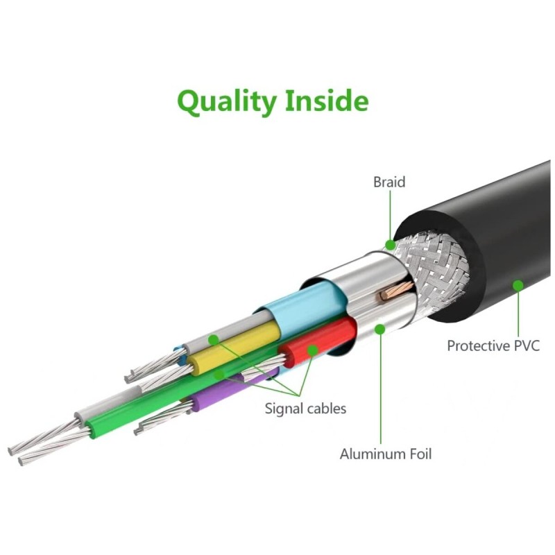 Кабель UGREEN US210 USB 3.0 AM to BM Print Cable 2m (Black）(UGR-10372) (UGR-10372)