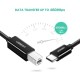 Кабель UGREEN US241 USB-C Male to USB-B 2.0 Male Printer Cable ABS Plastic Case 1m  (Black)(UGR-80811) (UGR-80811)