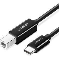 Кабель UGREEN US241 USB-C Male to USB-B 2.0 Male Printer Cable ABS Plastic Case 1m  (Black)(UGR-80811) (UGR-80811)