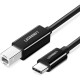 Кабель UGREEN US241 USB-C Male to USB-B 2.0 Male Printer Cable ABS Plastic Case 1m  (Black)(UGR-80811) (UGR-80811)
