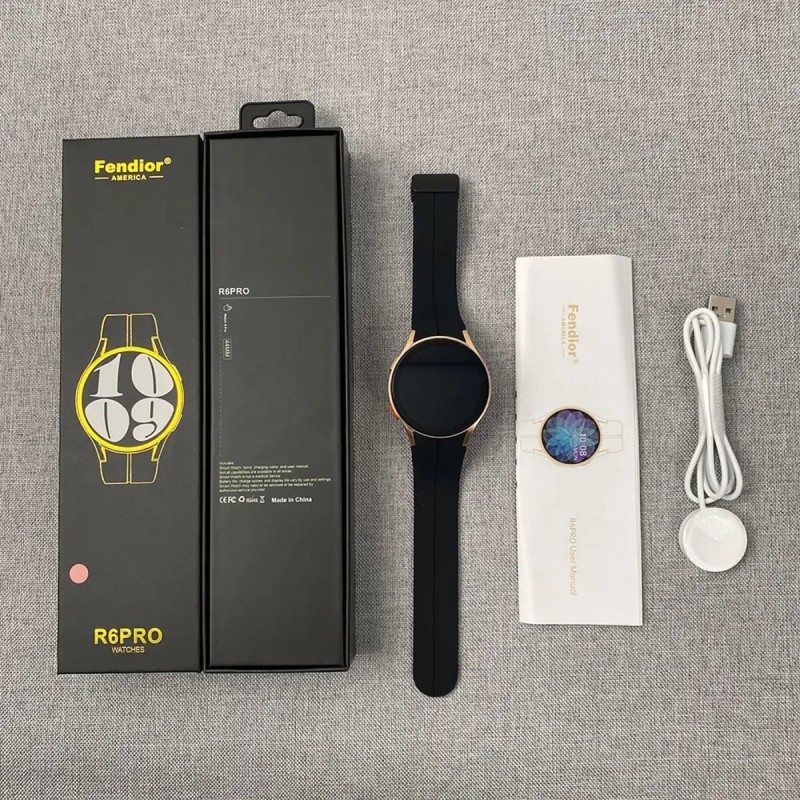 Смарт-годинник Fendior R6 Pro Amoled Black (FendiorR6PBlack)