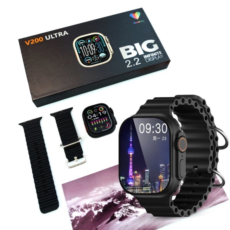 Смарт-годинник BIG V200 Ultra IP65 Black (V200UBlack)